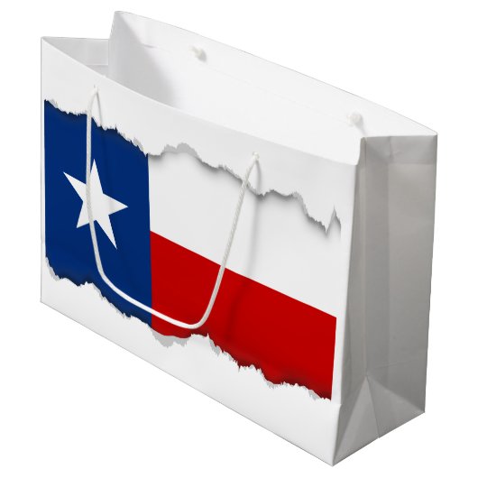 Classic Texas State Flag Groot Cadeauzakje (Voorkant Gekanteld)