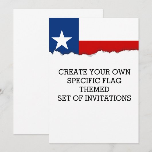 Classic Texas State Flag Kaart (Voorkant / Achterkant)