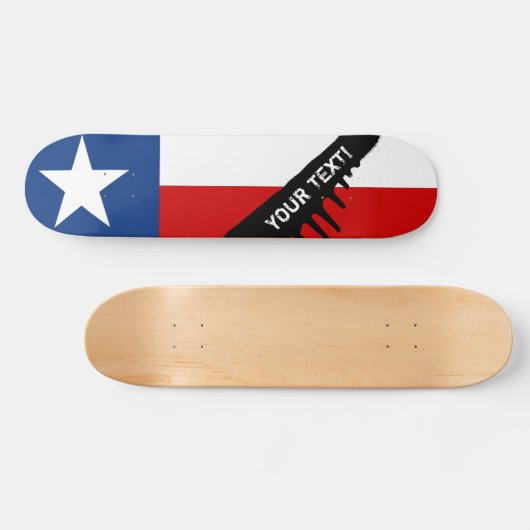 Classic Texas State Flag Skateboard (Horizontaal)
