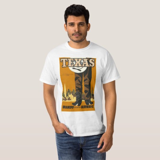 Classic Texas Travel Ad T-shirt (Voorkant volledig)