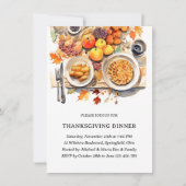 Classic Thanksgiving Dinner Invitation Kaart (Voorkant)
