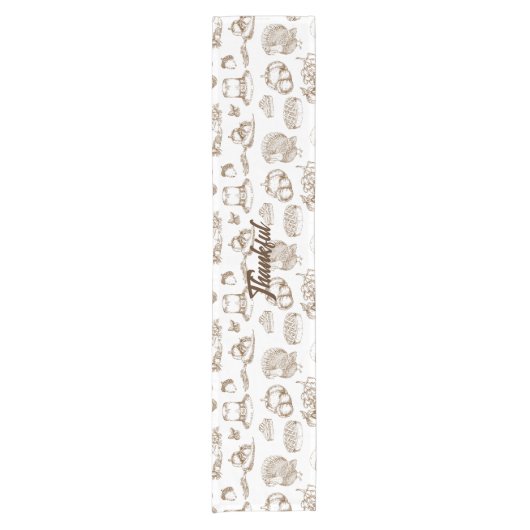 Classic  Thanksgiving Minimalistische rustiek Korte Tafelloper (Voorkant)