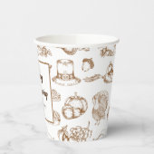 Classic  Thanksgiving Minimalistische rustiek Papieren Bekers (Links)