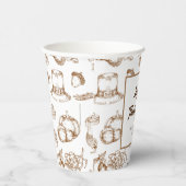 Classic  Thanksgiving Minimalistische rustiek Papieren Bekers (Rechts)