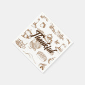 Classic Thanksgiving Minimalistische rustiek Servet (Hoek)