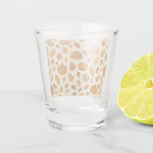 Classic Thanksgiving patterned  Shot Glas (Achterkant)