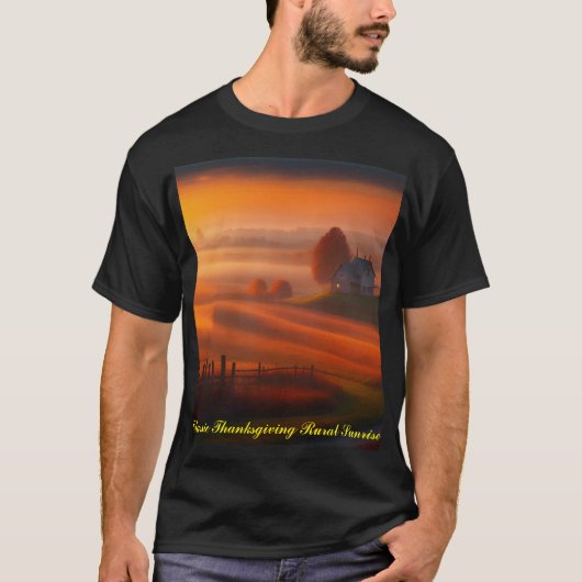 Classic Thanksgiving Rural Sunrise T-shirt (Voorkant)