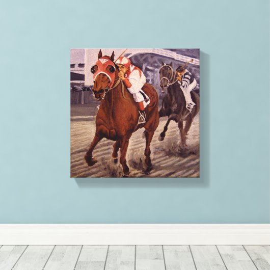 Classic Thoroughbred, Victorious Canvas Afdruk (Insitu (Houten vloer))