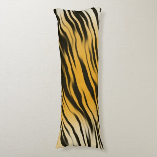 Classic Tiger Stripes Print Pattern Lichaamskussen (Voorkant Verticaal)