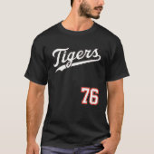 Classic Tigers Baseball 76 (zwart) T-shirt (Voorkant)