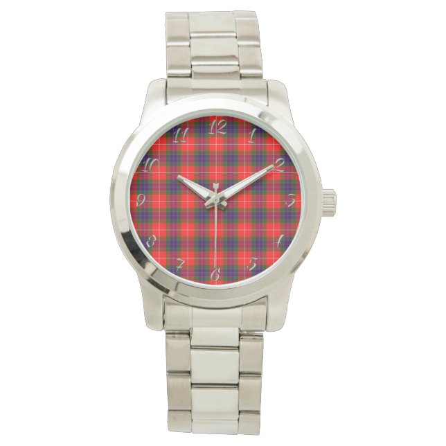 Classic Timeless Clan Abernethy Pset Tartan Gift Horloge (Voorkant)