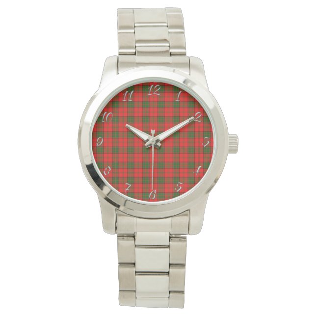 Classic Timeless Clan adair Pset Tartan Gift Horloge (Voorkant)
