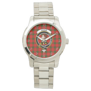 Classic Timeless Clan Adair Tartan Pset Gift Horloge
