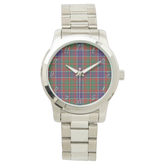 Classic Timeless Clan Adam Ancient Pset Tartan Gi Horloge (Voorkant)