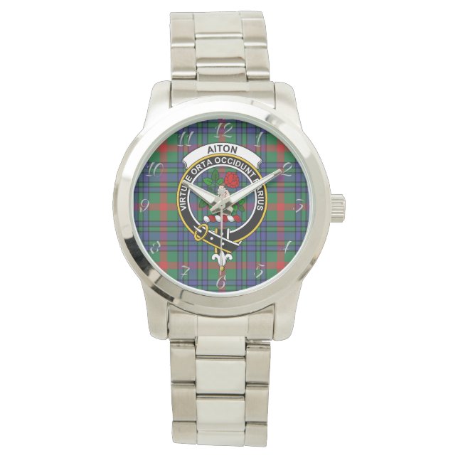 Classic Timeless clan Aiton Ancient Tartan Pset G Horloge (Voorkant)