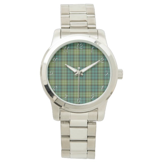 Classic Timeless Clan Allan Tartan Pset Gift Horloge (Voorkant)