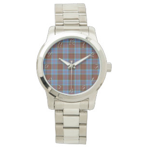 Classic Timeless Clan Anderson Modern Pset Tartan Horloge