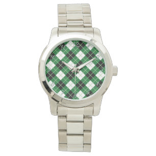 Classic Timeless Clan Argyle Diagonal Diamond Tart Horloge