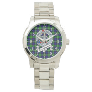 Classic Timeless Clan Bannerman Badge Tartan Horloge