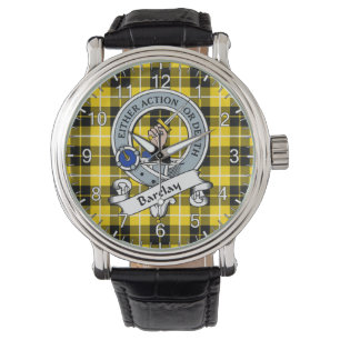 Classic Timeless Clan Barclay Badge Tartan Horloge