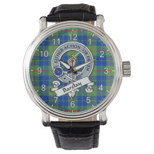 Classic Timeless Clan Barclay Hunting Badge Tartan Horloge