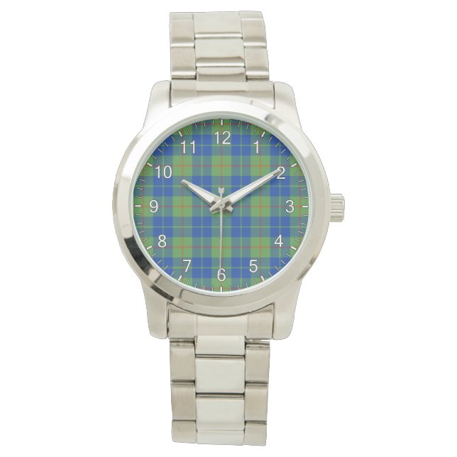 Classic Timeless Clan Barclay Hunting Tartan Pset Horloge (Voorkant)
