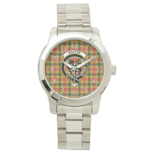 Classic Timeless clan Baxter Tartan Badge Pset Horloge