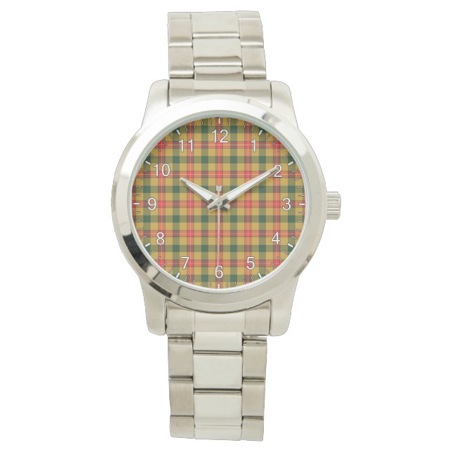 Classic Timeless Clan Baxter Tartan Pset Gift Horloge (Voorkant)