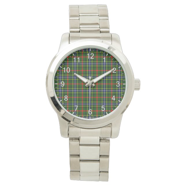 Classic Timeless Clan bisset Tartan Pset Gift Horloge (Voorkant)