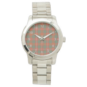 Classic Timeless Clan Bruce Ancient Tartan Pset Horloge