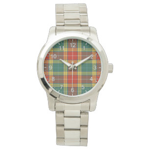 Classic Timeless Clan Buchanan Old Sett Tartan Horloge