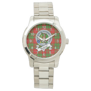 Classic Timeless Clan Burnett Badge Tartan Horloge