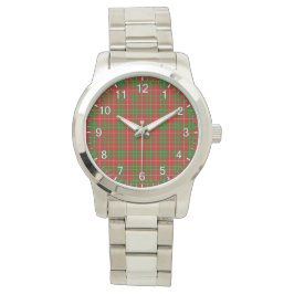 Classic Timeless Clan Burnett Tartan Pset Gift Horloge