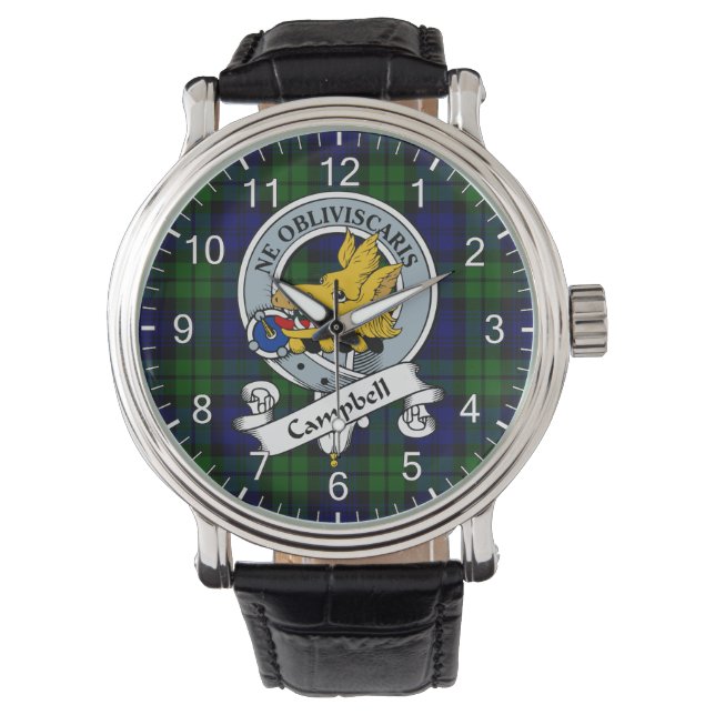 Classic Timeless Clan Campbell (Campbell van Bread Horloge (Voorkant)