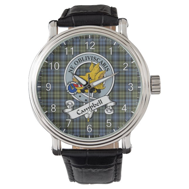 Classic Timeless Clan Campbell Faded (Campbell van Horloge (Voorkant)