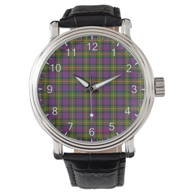 Classic Timeless Clan Carnegie Tartan Pset Gift W Horloge (Voorkant)
