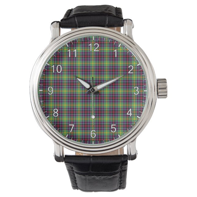 Classic Timeless Clan Clephane Tartan Pset Gift Horloge (Voorkant)