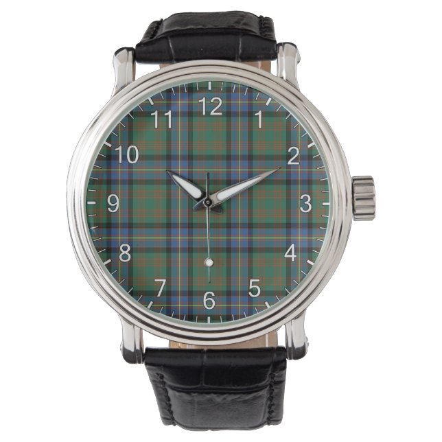 Classic Timeless Clan cochrane Ancient Tartan Plai Horloge (Voorkant)
