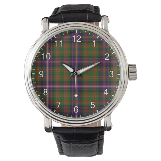 Classic Timeless Clan cochrane Tartan Pset Gift Horloge (Voorkant)
