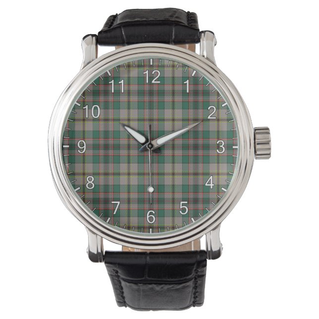 Classic Timeless Clan Craig Ancient Tartan Pset G Horloge (Voorkant)