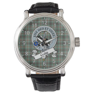 Classic Timeless Clan Craig Badge Tartan Watch Horloge