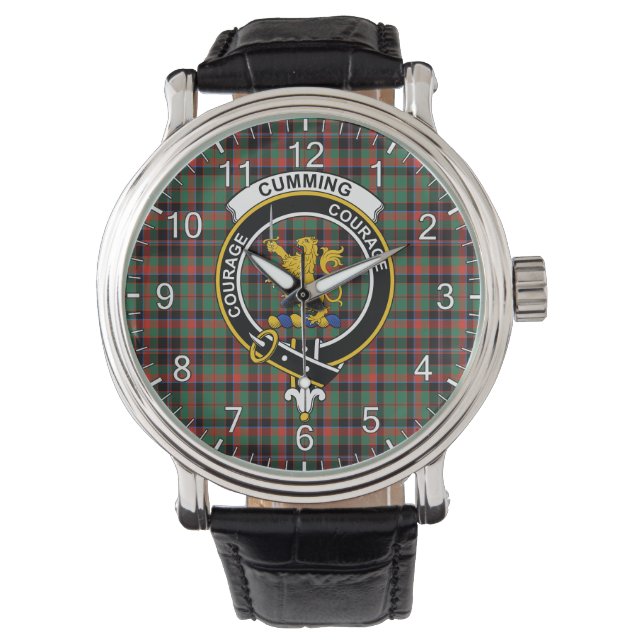 Classic Timeless clan Cumming Huncient Tart Horloge (Voorkant)