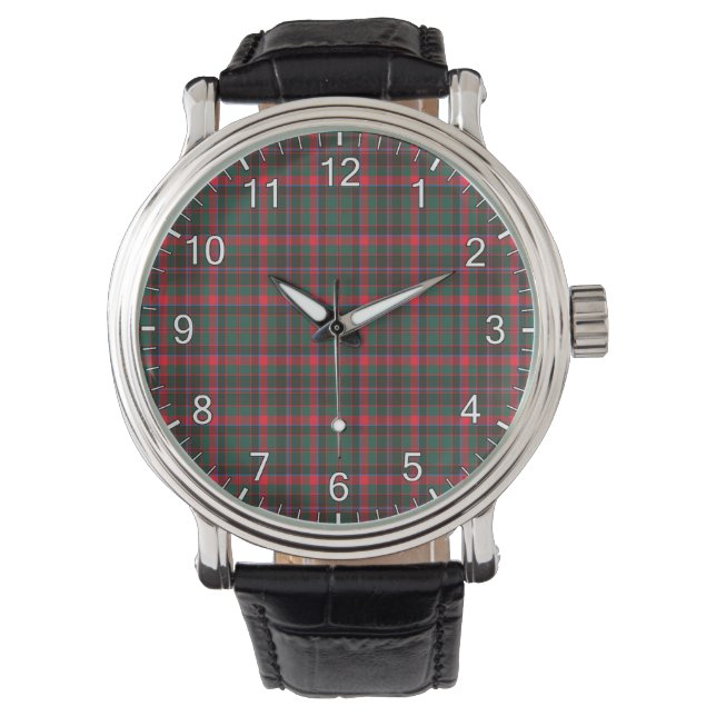 Classic Timeless Clan Cumming Hunting Modern Tarta Horloge (Voorkant)