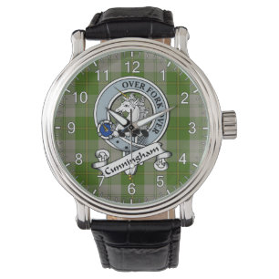 Classic Timeless Clan Cunningham Dress Green Badge Horloge