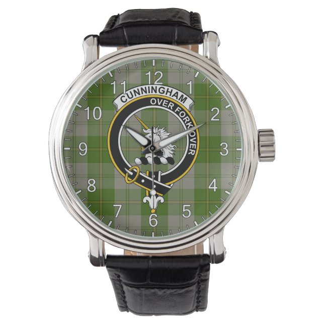 Classic Timeless Clan Cunningham Dress Green Tarta Horloge (Voorkant)