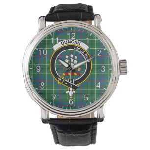 Classic Timeless Clan Duncan Ancient Tartan Badge Horloge