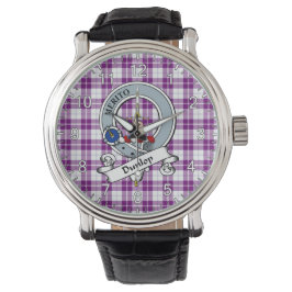 Classic Timeless Clan Dunlop Dress Badge Tartan Horloge