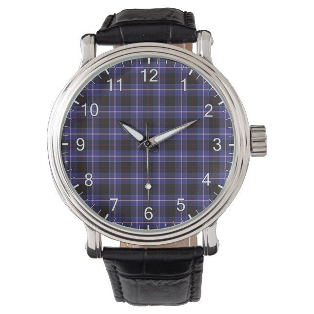 Classic Timeless Clan Dunlop Tartan Pset Gift Horloge (Voorkant)