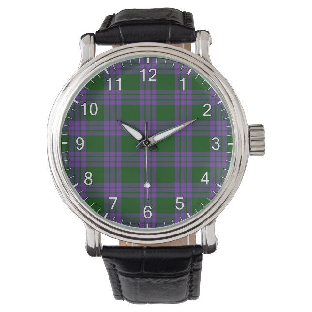 Classic Timeless clan Elphinstone Tartan Pset Gif Horloge (Voorkant)