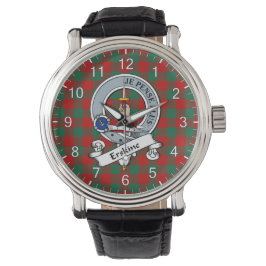 Classic Timeless Clan Erskine Badge Tartan Watch Horloge